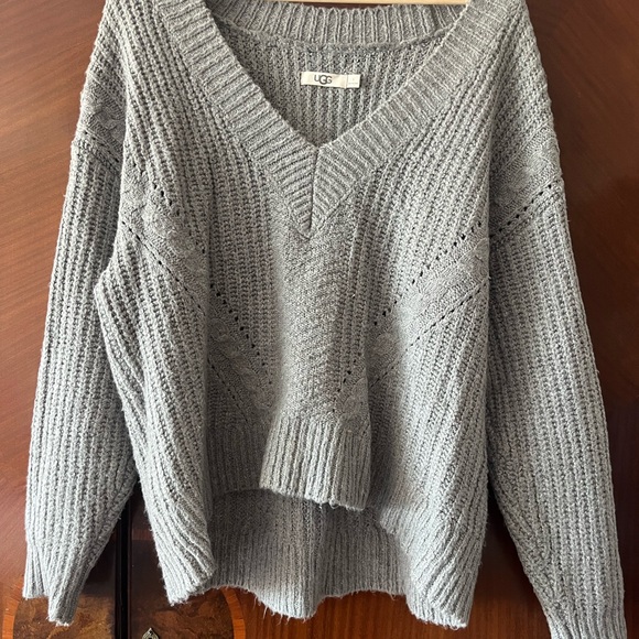 UGG Gray Ribbed Knit Sweater - Picture 2 of 2